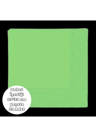 Yeşil Peçete 33 33 Cm 20 Adet