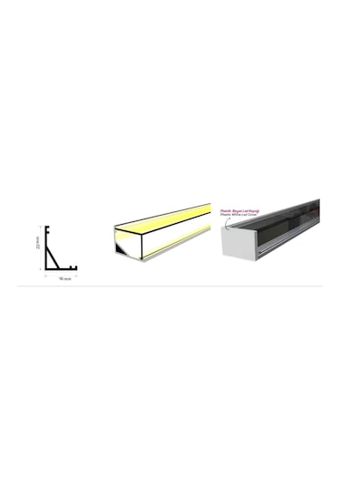 Köşe Difüzörlü, Köşe Bar Led 12v 4000k 50cm