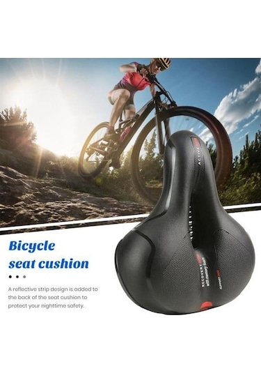 Pazly Geniş Sarı Hafızalı Köpük Bisiklet Koltuğu, Şok Emme, Yansıtıcı Şerit, Rahat Oturma, Bisiklet Selesi Uyumlusu, İç/dış Mekan Sarı