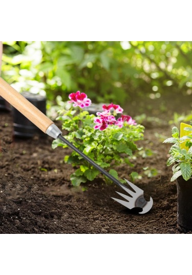 Suntek El Ayıklama Temizleme Yard Avlu Çim Ahşap Saplı Hafif