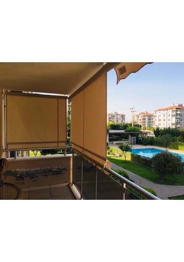 Balkon Stor Perde Bordo Renk Akrilik Kumaş 200 X 230 Bordo