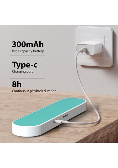 Leezsing Kemik İletimli Bluetooth Hoparlör - Yastık Altı Müzik Sistemi, 8 Saat Çalma Süresi, Zamanlayıcı Ve Taşınabilir Beyaz Gürültü Makinesi Siyah