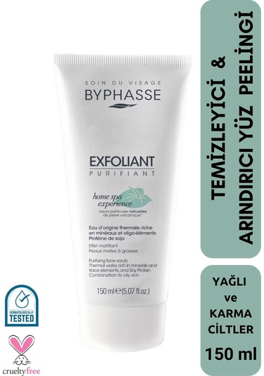 Byphasse Yağlı ve Karma Ciltler için Temizleyici ve Arındırıcı Yüz Peeling 150 ML