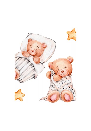 Artenuevo Duvar İç Mekan Çocuk Ayı Etiketleri 152778260 Mavi