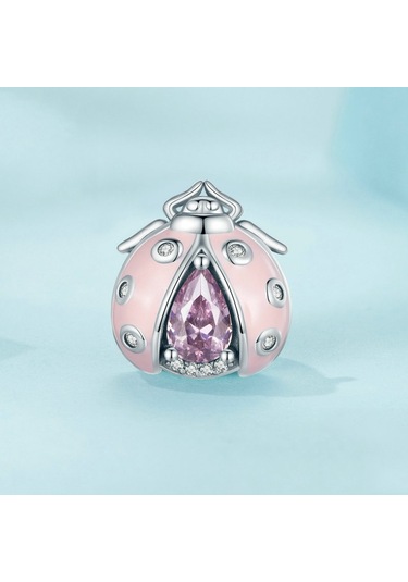 Scc2450 Ayar Gümüş S925 Uğur Böceği Böcek Bileklik Boncuklu Aksesuarlar Çok Renkli