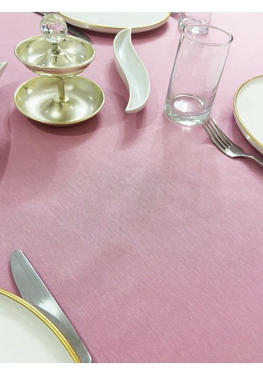 Sıvı Geçirmez Dertsiz Masa Örtüsü Pembe 13 Parça