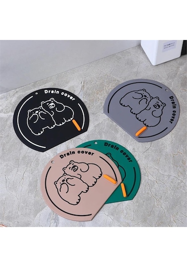 Kahverengi 5 Adet Kötü Koku Önleyici Silikon Mat Banyo Mutfak Lavabo Balkon Gider Tıpa Tıkacı Kapağı