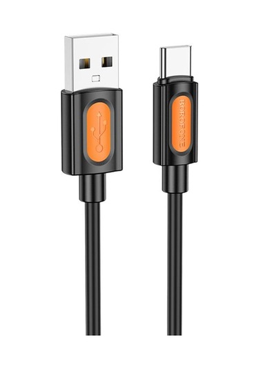 Borofone Bx114 Yapı 3a Usb Tip-c Şarj Veri Kablosu, Uzunluk: 1m Siyah