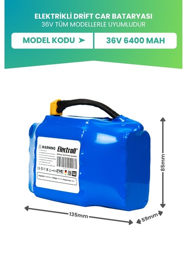 Drift Car Bataryası 36v 6.400mah Ultra Yüksek Kapasite
