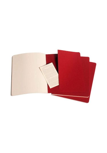 Moleskine Çizgisiz Cahier Not Defteri 3'lü Set Xl Boy Bordo Bordo