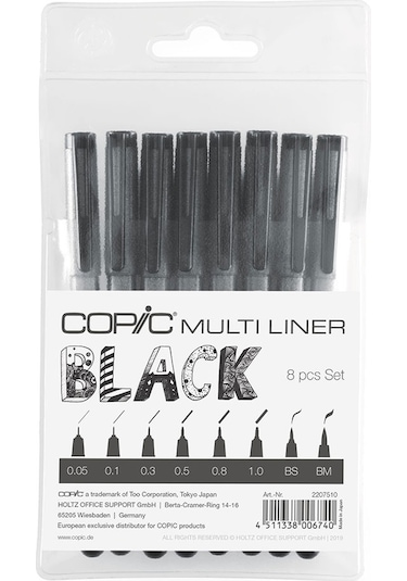 Copic Multiliner Classic Kalem Seti 8li 22 075 10