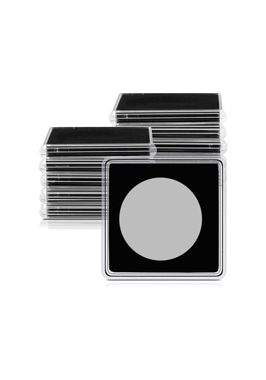 Anjiexun 20 Adet Gümüş Dolar Madeni Para Tutucu, 2 X 2 Yarım Dolar Madeni Para Tutucu, 37,5 Mm Diğer