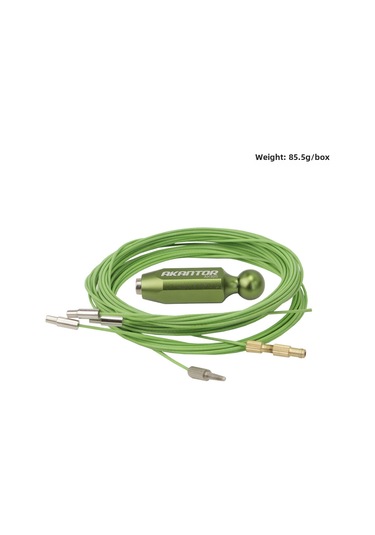 Monyee Akantor Bisiklet Bakım Aracı: Manyetik Kablolu Fren Hortumu Ve Yağlı Boru İç İletim Threader Yeşil Kapaklı Çok Renkli