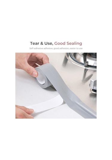 Beyaz 3.2m/6.4m Pvc Banyo Lavabosu Sızdırmazlık Şeridi Bant Kalafat Şerit Kendinde Yapışkanlı Su Geçirmez Kalıp Mastikler 56368796