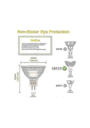 Mr16 12v 20w, Gu5.3 Duylu Koyu Yeşil İçin 12'li Paket Kısılabilir Ampuller Diğer