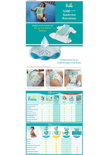 Prima Bebek Bezi Beden:6 13-18kg Extra Large 200 Adet 6 Numara