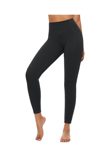 Wezone Kadınlar İçin Yüksek Bel, Ter Emici, Hızlı Kuruyan Yoga Ve Fitness Taytı SiYAH