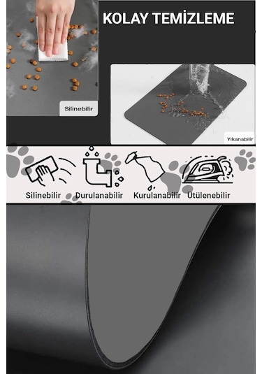 Matgo Pati Mama Çeken Kedi Beslenme Matı Kaymaz Sıvı Geçirmez 50 x 70 CM