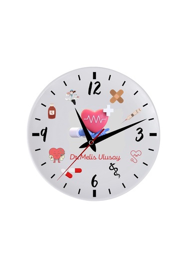 Doktorlara Özel Duvar Saati - Krem
