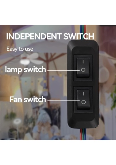 Xuweiwei 12v Düşük Voltajlı Vantilatör Işık 1 Adet Taşınabilir Fan Işığı Kamp Pazar Standı Avlu Balkon Yatak Oturma Odası İçin