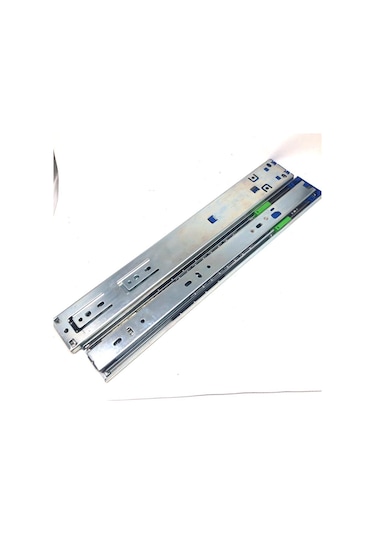 Minnes Frenli Teleskopik Çekmece Rayı H46Mm - 55Cm Gri