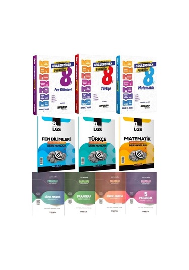 Ankara Lgs Türkçe Matematik Fen Bilimleri Fasikülleri + Marka Lgs Ders Notları + Lgs Paragraf Seti