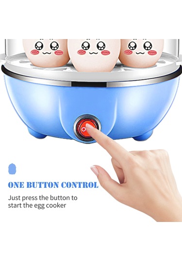 Aubyhe 350w Ev Tipi Otomatik Kapanır Pembe Tek Katlı 7 Yumurta Kabı Mini Yumurta Isıtıcı 40ml Ölçü Bardağı li