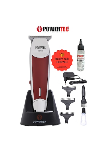 Powertec TR-658 Profesyonel Ense Sakal Çizim Tıraş Makinesi Bordo