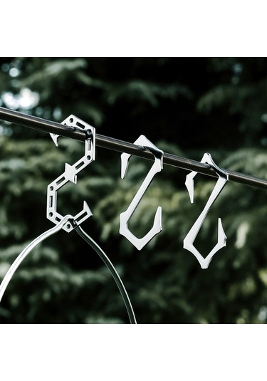 Homyl S Kanca Şekilli Asılı Mutfak Tencere Tava Askısı 110x50mm Gümüş