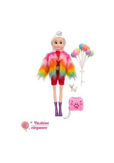 Ctoy Moda Aksesuarlı Oyuncak Bebek Desenli Ceket 30 Cm 867112