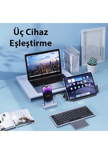 Dux Ducis Universal Ok Series Kablosuz Bluetooth Klavye Touchpad