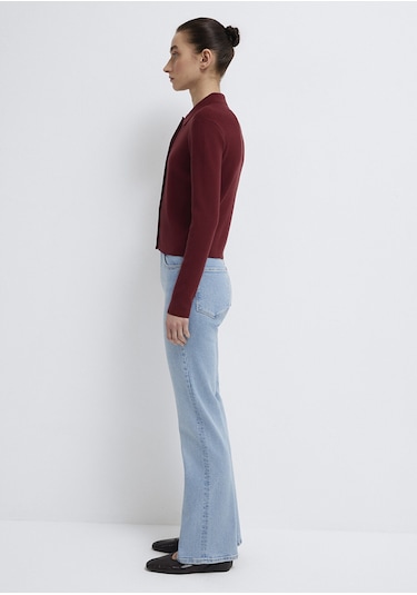 Mavi - Polo Yaka Bordo Hırka 1710586-70431 Bordo