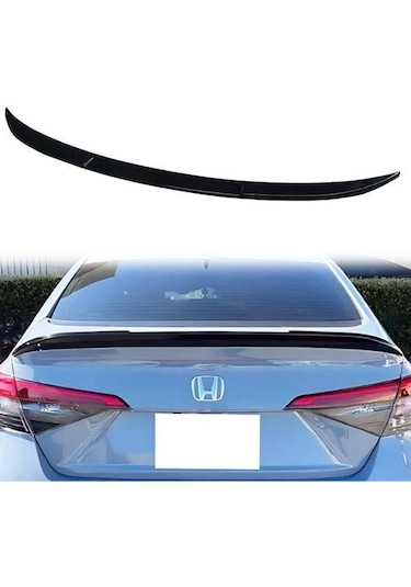 Honda Civic Fe1 Uyumlu Bagaj Üstü Anatomik Spoiler Piano Black 2022-