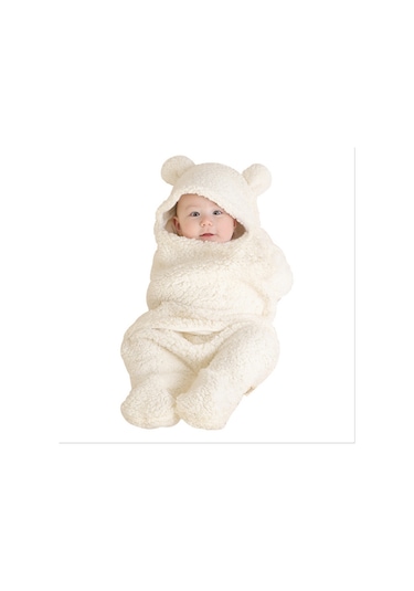 Moveevo Sonbahar Ve Kış Bebek Uyku Tulumu Yenidoğan Bölünmüş Bacaklı Kundak Sıcak Artı Kadife Battaniye Açık Gri Gri