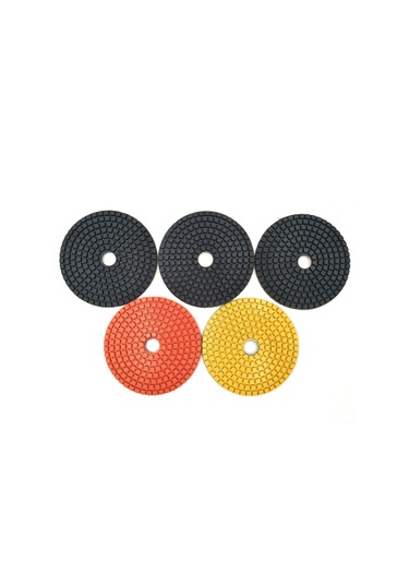 Singree 5'li Set Elmas Taşlama Ve Parlatma Pedleri - Mermer, Granit, Beton İçin 4 İnç Islak Zımpara