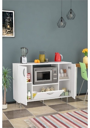 Dzdizayn Kardelen Çok Amaçlı Fırın Dolabı Beyaz