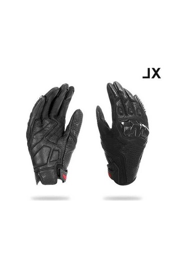 Novahub Erkek Ve Kadın Motosiklet Eldiveni, Koyun Derisi, Karbon Fiber Koruma, Dokunmatik Uyumlu, Rengi Kırmızı/siyah/beyaz, Boyutlar M/l/xl/xxl