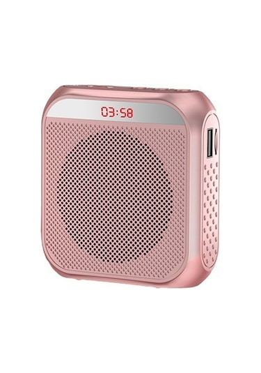 Mufunye Little Bee Mikrofon Öğretmen Özel Küçük Büyük Ses Hoparlörü Sokak Tezgahı Taşınabilir Amplifikatör Pembe--kablosuz Versiyon