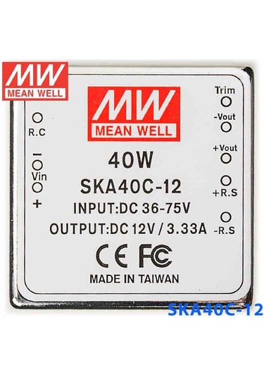 Meanwell Ska40c-12 ,36..75vdc 12vdc/3.33a Dc-dc Konverter