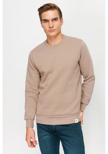Igs İgs Erkek Camel Standart Bisiklet Yaka Sweatshirt Camel