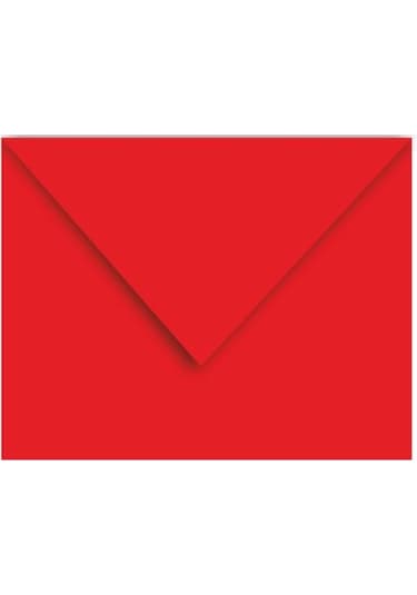 50 Adet Kırmızı Renkli Küçük Zarf 7x9