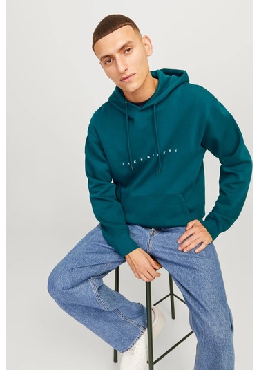 Jack & Jones Erkek Sweat 12233972 Koyu Yeşil Koyu Yeşil