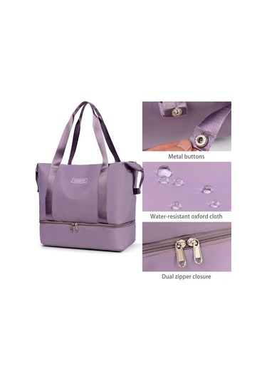 Geeksen Mavi Oxford Kumaş İki Kollü Seyahat Çantası, Su Geçirmez, Büyük Kapasite, Spor Ve Seyahat İçin, Unisex Tasarım Mavi