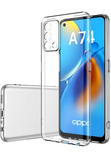 Oppo A74 Kapak Kamera Korumalı Süper Silikon Şeffaf Kapak