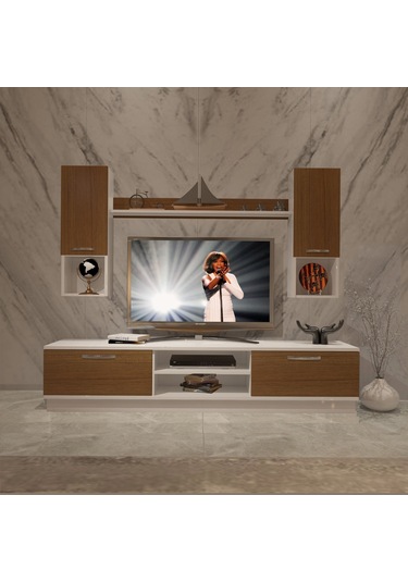 Decoraktiv Eko 5dab Mdf Dvd Tv Ünitesi Tv Sehpası Beyaz - Ceviz