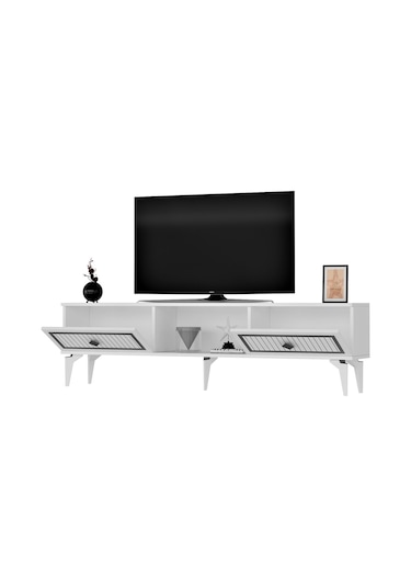 150 CM NİL TV SEHPASI (ALT MODÜL) BEYAZ-GÜMÜŞ