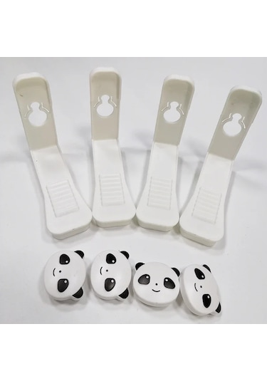 Uzun 4 Adet Beyaz-4 Adet/takım Panda Çarşaf Klip Çarşaf Kemer Raptiye Yatak Kaymaz Yorgan Kapakları Çarşaf Tutucular Tutucu Raptiye Klipleri Yatak