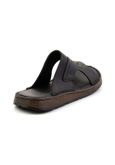 Siyah Leather Erkek Terlik E04433010943 Siyah