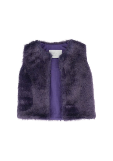 Peluş Yelek Mor