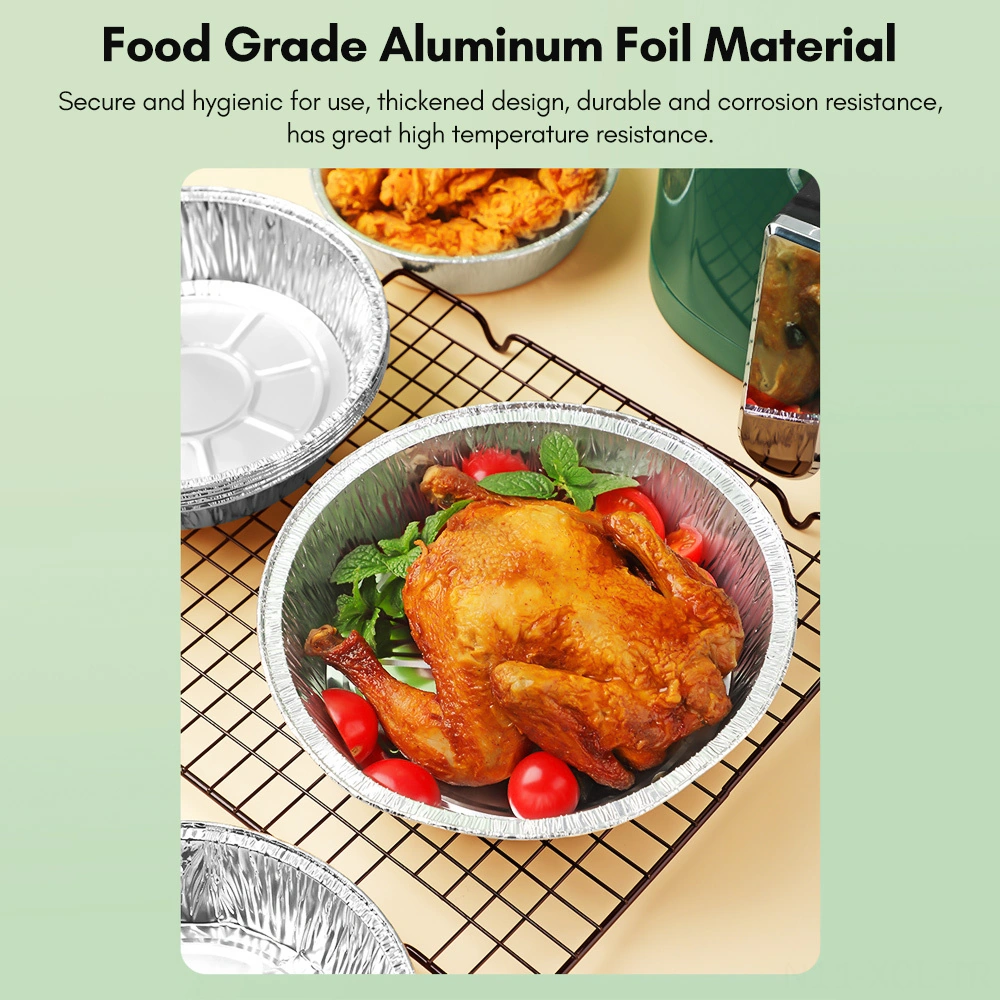 Konesam Fırın Ve Hava Fritözü İçin Aluminyum Folyo Tabak - Yağ Giderici, Isı Dayanıklı, 8 İnç Derin 20 Adet